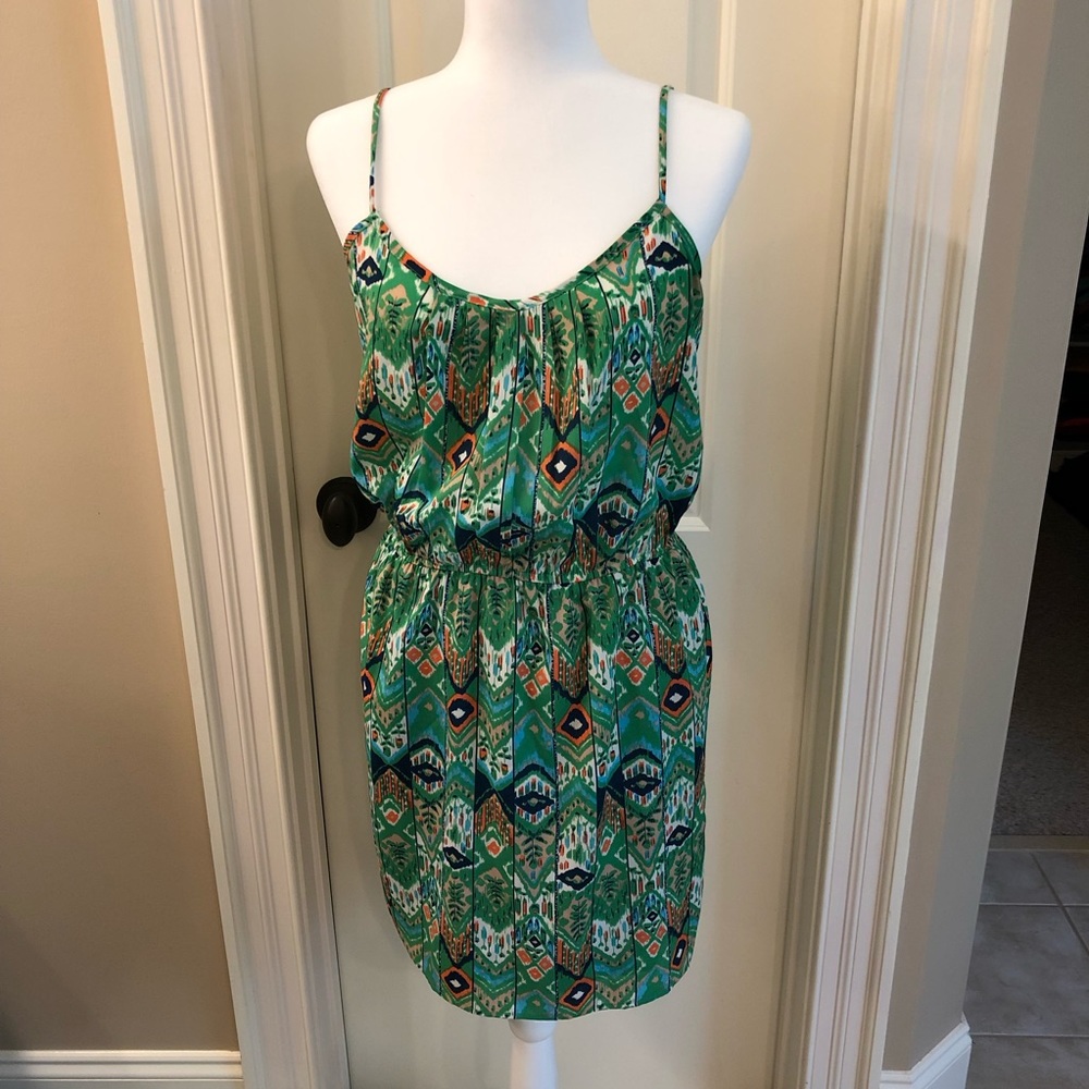 Green Spaghetti Strap Dress
